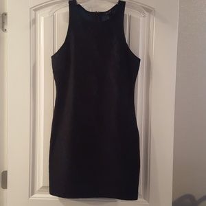 Forever 21 green/black lace body con dress